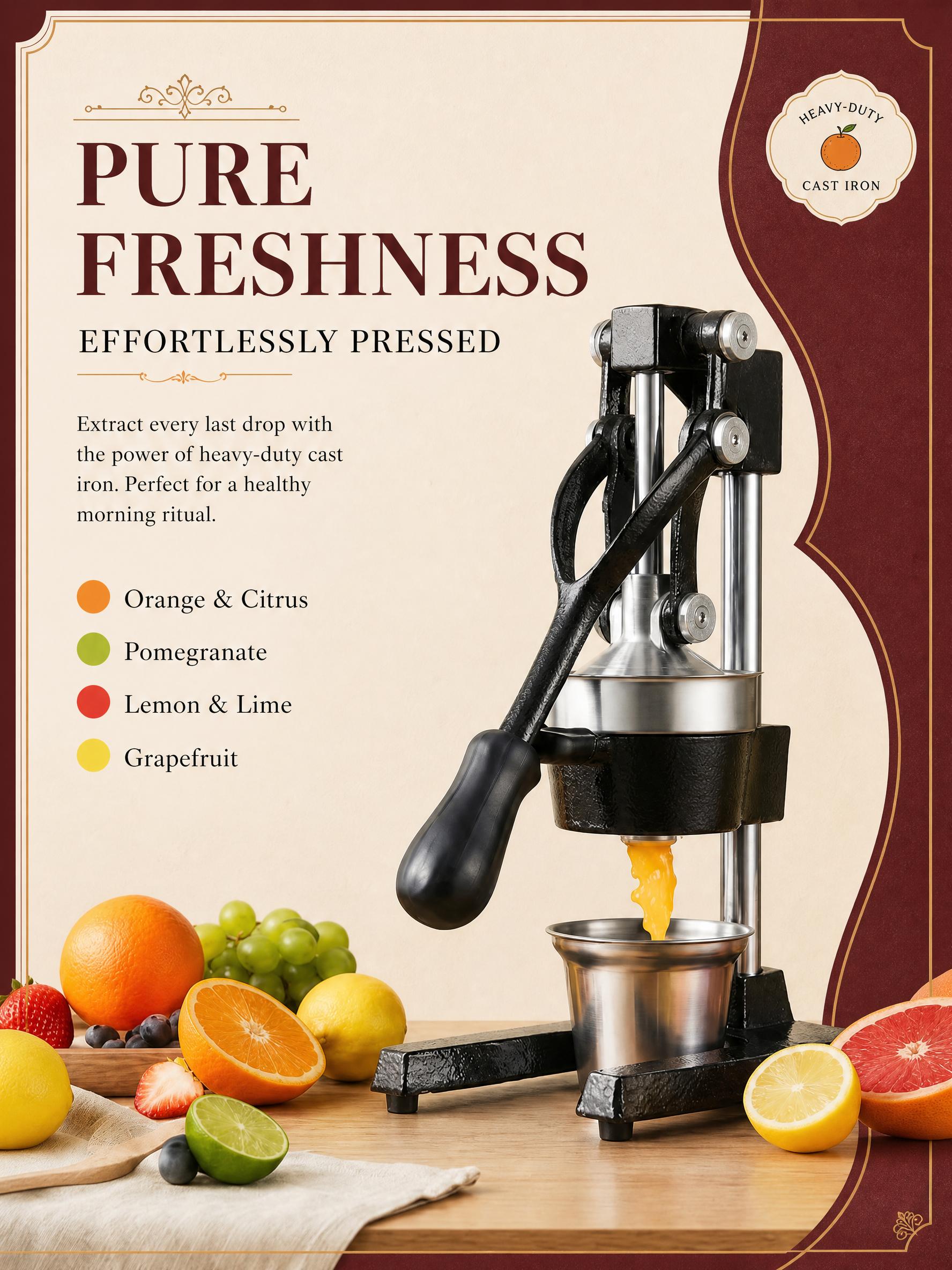 Kitchen Gadgets Juicer - Spremiagrumi Manuale, Spremiagrumi Manuale in Ghisa