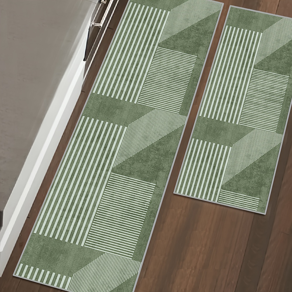 Kitchen Gadgets Green - VIKAMA Tappeto verde a strisce Tappeto