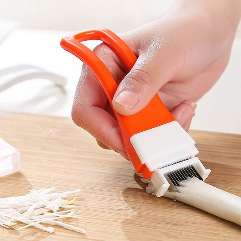 Kitchen Gadgets Green - Coltello Tritatutto per Cipollotti, Affettatrice Multifunzione